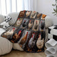 💥Surprise Price: Only £10.99!🌲🎁Vintage Chicken Print Flannel Blanket🐔