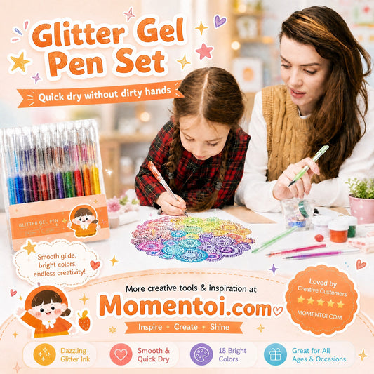🔥LAST DAY SALE ONLY ￡6.99!!✨50K+ SOLD!🎁Glitter Gel Pen Set