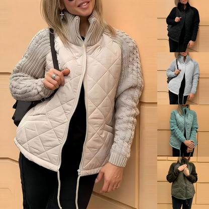 🔥Last Day Sale 70% OFF🥰2026 New Women's Knit Patchwork Puffy Jacket