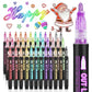 🎅Christmas Special Deals £7.95!!⚡50K+ SOLD!🎁Double Outline Glitter Coloring Pen Set