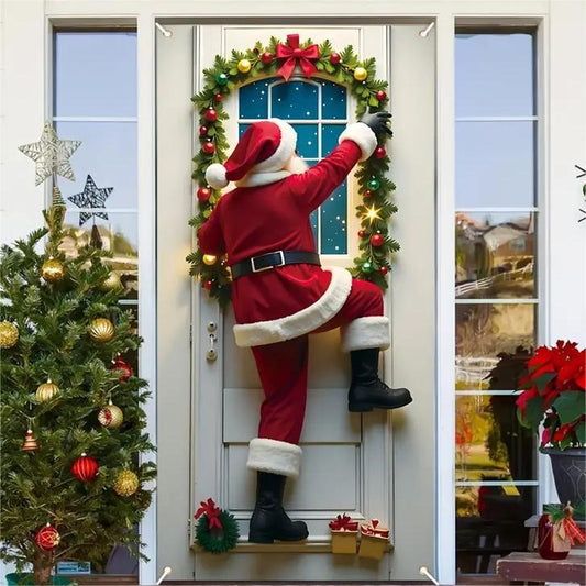 🎉Black Friday Special Price £6.99!!🎉Santa Claus Door Frame Banner - Merry Christmas & Happy New Year🎅🎁