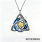 🌲Best Gift Idea - ONLY ￡7.99!💝Women's Celtic Knot Birthstone Pendant Necklace🌀📿