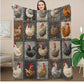 💥Surprise Price: Only £10.99!🌲🎁Vintage Chicken Print Flannel Blanket🐔