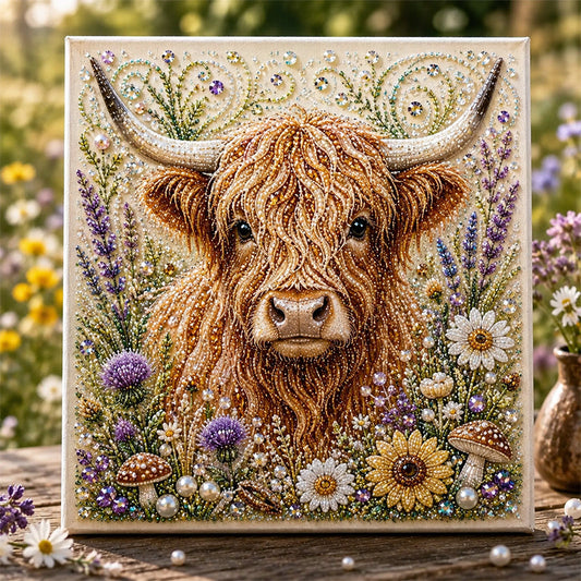 🏆 Last Day Special Price £8.99🦬✨ Highland Cow Pearl Art DIY Kit – Relaxing DIY Craft to Create Stunning Coastal Artwork (📦Buy 3 Free Shipping)