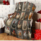 💥Surprise Price: Only £10.99!🌲🎁Vintage Chicken Print Flannel Blanket🐔