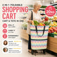 🔥Limited Offer ￡9.99!!⚡50K+ SOLD!🛍️2-in-1 Convertible shopping tote – hides wheels, holds 20kg, expands with zipper!