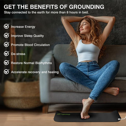 🔥NEW YEAR SALE - ONLY £15.99!!⚡50K+ SOLD!💝Indoor Grounding Mat for Better Sleep💤