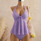 🌊SUMMER HOT SALE £15.99!!👙Women’s Peplum Halter Tankini Set – Slim Flattering Fit, Stylish Design & Comfortable Swimwear Style ✨
