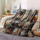 💥Surprise Price: Only £10.99!🌲🎁Vintage Chicken Print Flannel Blanket🐔