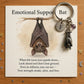 🎅Christmas Gift Idea ￡6.99!!🎁🦇Emotional Support Bat Inspirational Keychain