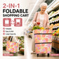 🔥Limited Offer ￡9.99!!⚡50K+ SOLD!🛍️2-in-1 Convertible shopping tote – hides wheels, holds 20kg, expands with zipper!