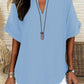 🔥Summer Hot Sale - ONLY ￡11.99!!✨👚Women's Plain Short Sleeve Blouse, Casual Solid Color Top for Daily Wear