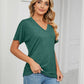 🎁LAST DAY SALE £10.99!!🔥Summer Hot Sale 50% OFF🌷Women's V Neck Dolman Tops with Side Shirring