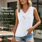 🔥LAST WEEK- ONLY￡10.99!!💐2026 Women’s Button Down V Neck Loose Fit Tank Top