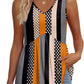 🔥 Last Day Special Price :￡12.99!!👚Women's Print Flowy Sleeveless V Neck Peplum Tank Tops