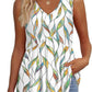 🔥 Last Day Special Price :￡12.99!!👚Women's Print Flowy Sleeveless V Neck Peplum Tank Tops