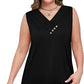 🔥LAST WEEK- ONLY￡10.99!!💐2026 Women’s Button Down V Neck Loose Fit Tank Top
