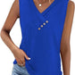 🔥LAST WEEK- ONLY￡10.99!!💐2026 Women’s Button Down V Neck Loose Fit Tank Top