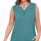 🔥LAST WEEK- ONLY￡10.99!!💐2026 Women’s Button Down V Neck Loose Fit Tank Top