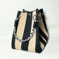 🔥👜 Limited Time Special Price ￡8.99!!✨  Boho Striped Knit Bucket Handbag for Women – Handmade Summer Beach Shoulder Bag