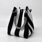 🔥👜 Limited Time Special Price ￡8.99!!✨  Boho Striped Knit Bucket Handbag for Women – Handmade Summer Beach Shoulder Bag