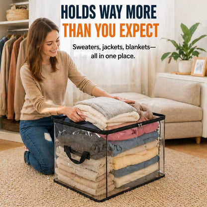 🔥Last Day 49% OFF📦Large Heavy-Duty Thick Plastic Clear Storage Bag for Clothes, Moving & Storage
