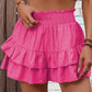 🔥💐LAST DAY SALE 50%OFF💃Solid Color Stretch Waist Layered Short Skirt
