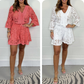 🌺Summer Hot Sale 60% OFF💕Casual Short V-Neck Lace Suit