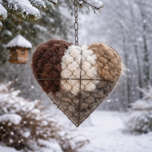 🔥NEW YEAR SALE - ONLY £10.99!!⚡50K+ SOLD!🌸🕊️Handmade Alpaca Fiber Bird Nesting Heart