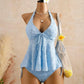 🌊SUMMER HOT SALE £15.99!!👙Women’s Peplum Halter Tankini Set – Slim Flattering Fit, Stylish Design & Comfortable Swimwear Style ✨