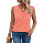 🔥LAST WEEK- ONLY￡10.99!!💐2026 Women’s Button Down V Neck Loose Fit Tank Top