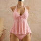 🌊SUMMER HOT SALE £15.99!!👙Women’s Peplum Halter Tankini Set – Slim Flattering Fit, Stylish Design & Comfortable Swimwear Style ✨