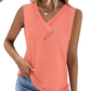 🔥LAST WEEK- ONLY￡10.99!!💐2026 Women’s Button Down V Neck Loose Fit Tank Top