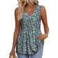 🔥 Last Day Special Price :￡12.99!!👚Women's Print Flowy Sleeveless V Neck Peplum Tank Tops