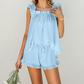 🔥💐LAST DAY SALE 50%OFF🎁Soft and comfortable pajama set with ruffle trim💞