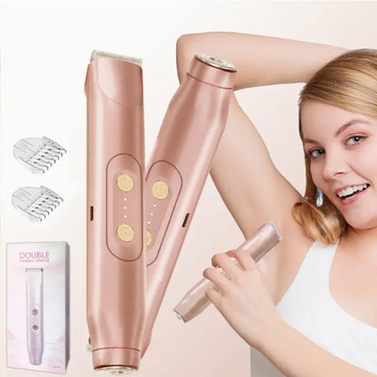 🏖️Summer Hot Sale - ONLY ￡14.99!!⚡50K+ SOLD!🪒2-in-1 Electric Shaver✨ One device for the whole body!