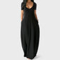🔥Summer cool-down deal: just £13.99!💃Women's Round Neck Short Sleeve Casual Soft Fabric Long Dress