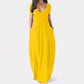 🔥Summer cool-down deal: just £13.99!💃Women's Round Neck Short Sleeve Casual Soft Fabric Long Dress