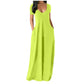 🔥Summer cool-down deal: just £13.99!💃Women's Round Neck Short Sleeve Casual Soft Fabric Long Dress