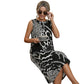 🔥LAST DAY SPECIAL PRICE: ￡14.99!!🐆Women's Leopard Print Sleeveless Midi Dress