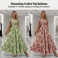 🔥Summer Hot Sale - ONLY ￡16.99!!🌼 Women's V-Neck Floral Smocked Maxi Dress – Elegant, Bohemian, Lightweight 🦋