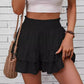 🔥💐LAST DAY SALE 50%OFF💃Solid Color Stretch Waist Layered Short Skirt
