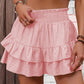 🔥💐LAST DAY SALE 50%OFF💃Solid Color Stretch Waist Layered Short Skirt