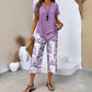 🔥LAST WEEK- ONLY￡15.99!!🌼👗Women's 2-Piece Set – Layered Asymmetrical Tunic Top & Printed Wide Leg Pants, Breathable Polyester✨