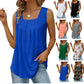 🏖️SUMMER HOT SALE 60% OFF!!👕Women's Square Neck Sleeveless Vest T-Shirt✨Soft Stretchy Basic Camisole All-Match Daily Commute Holiday Outfit🇬🇧