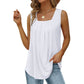 🏖️SUMMER HOT SALE 60% OFF!!👕Women's Square Neck Sleeveless Vest T-Shirt✨Soft Stretchy Basic Camisole All-Match Daily Commute Holiday Outfit🇬🇧