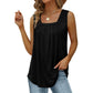 🏖️SUMMER HOT SALE 60% OFF!!👕Women's Square Neck Sleeveless Vest T-Shirt✨Soft Stretchy Basic Camisole All-Match Daily Commute Holiday Outfit🇬🇧