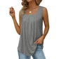 🏖️SUMMER HOT SALE 60% OFF!!👕Women's Square Neck Sleeveless Vest T-Shirt✨Soft Stretchy Basic Camisole All-Match Daily Commute Holiday Outfit🇬🇧