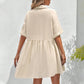 💃2026 Summer Hot Sale 70% OFF✨Women's Short Sleeve Button Down Textured Babydoll Dress with Pockets