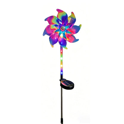 🌈LIMITED TIME 60% OFF! ✨Solar Powered Rainbow Pinwheel Garden Light